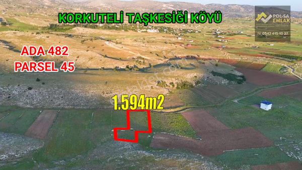 ✅korkuteli✅taşkesiği De ✅satılık 1.594m2 Tarla ✅arazi Yolu Var ✅su Elektrik Yakın