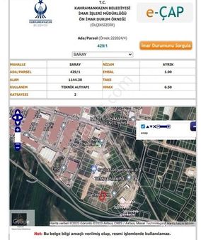 Saray Keresteciler Ve D750 İstanbul Yolu Arasından Sanayi İmarlı