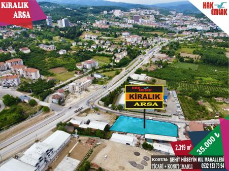 Hak Emlak'tan Şehit Hüseyin Kıl Mahallesi Kiralık 2.319 M² Arsa