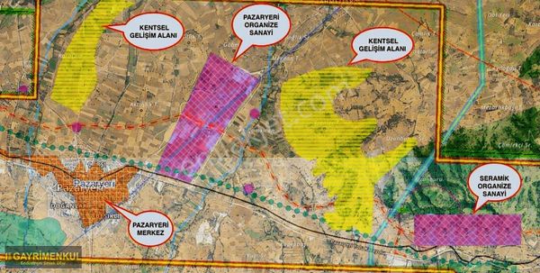 Bilecikte Yeni Kurulacak Osb Alanı İçinde Satılık 22962 M2 Arazi