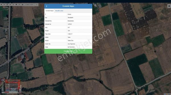 Bostandere Girişinde 2 Adet Satılık Tarla