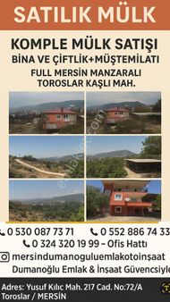 🏡 Mersin Toroslar Kaşlı Mahallesi’nde Komple Mülk Manzaralı Müstakil Ev Ve Kurulu Çiftlik Düzeni!