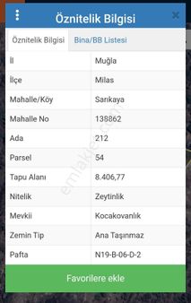 Yıldırım Mühendislikten Sarıkaya Mah. "8.406 M2" Zeytinlik