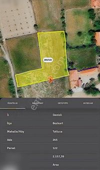 Denizli Bozkurt Tutlucada Satılık Fırsat *2157m2 *kupon Arsa*