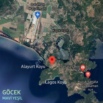 Muğla Dalaman Göcek Mavi Yeşil Satılık 500m² Fırsat Bahçe