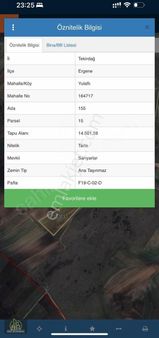 Tekirdağ Ergene Yulaflıda 14.501 M2 Satılık Tarla