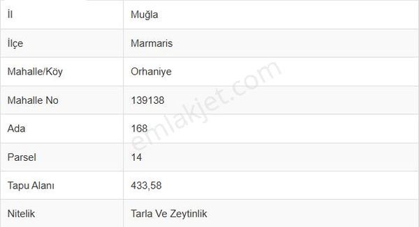 Orhaniyede Yola 100 Metre Mesafede, Tek Tapulu 435 M² Tarla