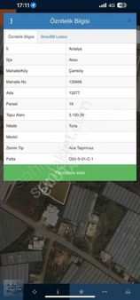 Aksu Çamköy De Sera Depo İçin Uygun Satılık Tarla