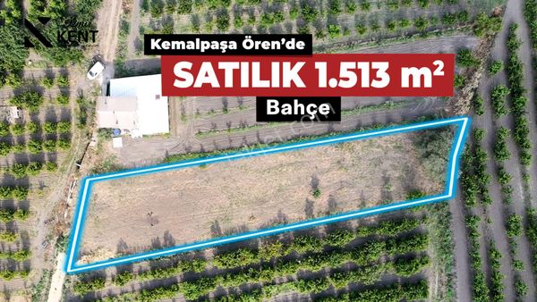 Kemalpaşa Ören Satılık 1513 M2 Bahçe Tek Tapu