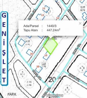 Emlak Ofisimden Mımarsınan'da 447 M2 Temiz Villa Parseli