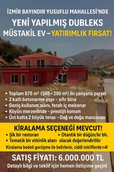 🏡 Yatırımlık Fırsat! İzmir Bayındır Yusuflu Mahallesi'nde Köy Merkezinde Sıfır Dubleks Müstakil Ev!