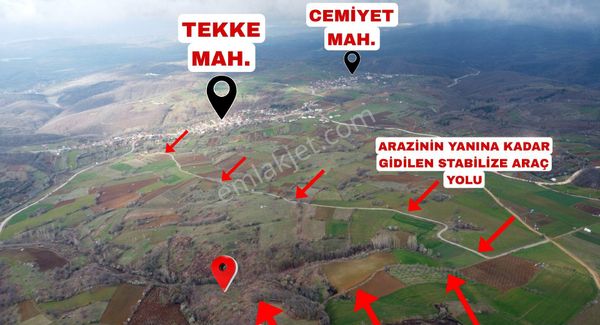 Sizinde Bursa'da Toprağınız Olsun!!!inegöl Tekkeköy'de Manzaralı 2.224 M2 Hobi Bahçesi