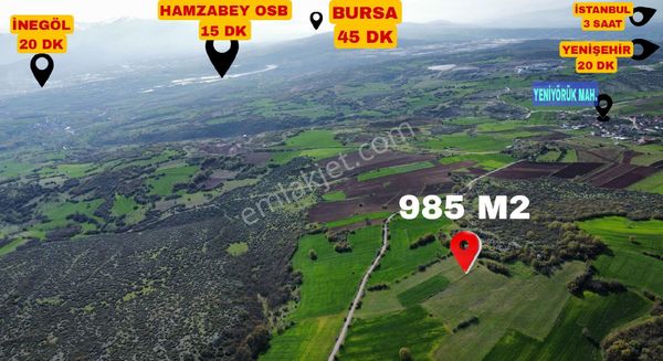 Bursa İnegöl Yeniyörük Köyünde Yolu Olan Manzaralı Hobi Bahçesi