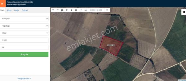 Sevgim'den Hisar'da Yatırımlık 2 Dönüm Satılık Tarla