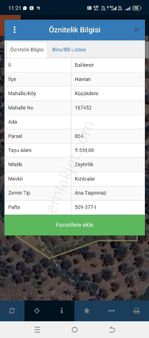 Havran Küçükdere Satılık Zeytinlik