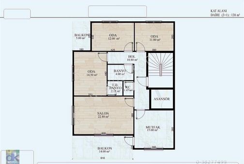 71 Evler Mahallesi Ödeme Kolaylığı İle Siteiçi Satılık 3+1 Daire