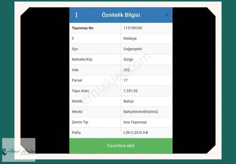 Kahramanmaraş-malatya Yolu Üzeri Sulu Arazi , Bahçe