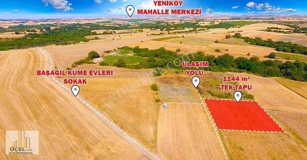 Uzunköprü Başağıl Mahallesinde Müstakil Tek Tapu 1.144 M2 Tarla