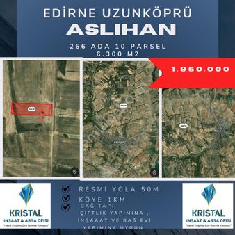 İnşaat Yapımına Uygun %5 İmarlı 6.300 M2 Bağ Tapu Satılık Arfsa