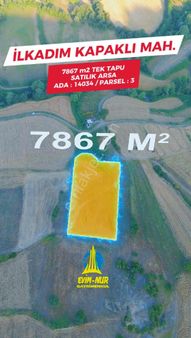 Evim-nur'dan Kapaklı Mh 7.867m2 Yolu Açık Doğal Manzaralı Fırsat Tarla