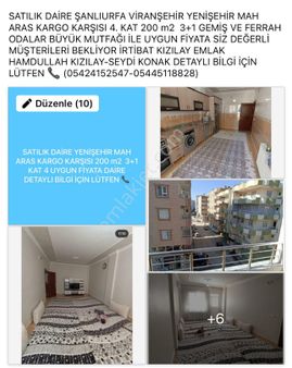 Şanlıurfa Viranşehir Yenişehir Mah. De Satılık Kelepur Daire