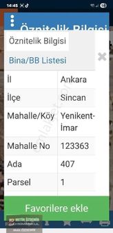 Sincan Yenikent Sanayisinde 120m2lik Köşe Başında Arsa