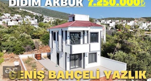 Didim Akbükte Deniz Manzaralı Bahçeli Sıfır Yapı Yazlık