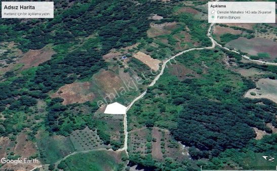 Resmi Yola Cephe 575 M2 Balıkesir'de Sındırgı Gözören Köyünde Hobi Bahçesi