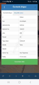 Edirne Uzunköprü Aslihan Köyünde Satılık Tarla