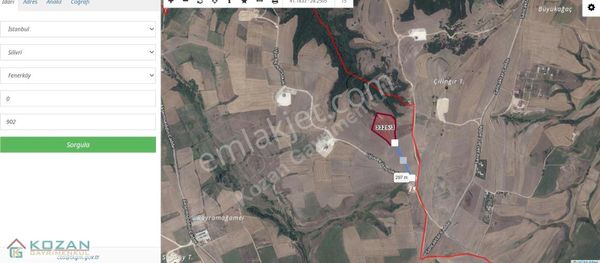 Kozan Emlak'tan Satlık İstanbul Silivri-fenerköy'de 914 M2 Tarla