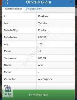 Kırıkkale Yahşiyan Emirler'de Satılık Konut İmarlı Arsa