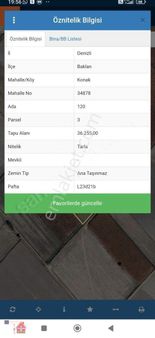 Baklan Konakta 36 Dekar Taraslı Tarla