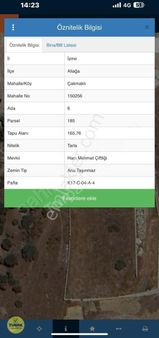 Aliağa Çakmaklıda Yatırımlık Arsa