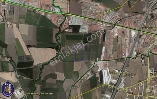Güvenay - Çorum Traktörcüler Sitesi Arkasında Satılık 5,000 M² Hisse