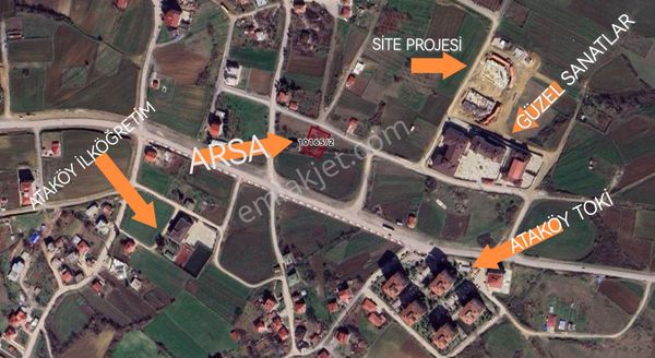 Samsun İlkadım Ataköy 1.050 M2 Güzel Sanatlar Üstünde 2 Parsel Yanyana