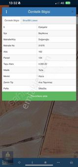 Eskişehir Beylikova Doğanoğlu 4.095 M2 Resmi Yollu Arazi