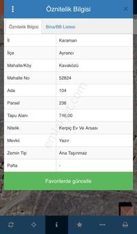 Karaman Ayrancı Satılık Konut İmarlı Arsa