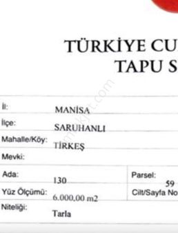 Manisa Saruhanlı 'da Satılık Tarla