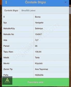 Yenişehir Selimiye İmar Sınırında Tek Tapu Yatırımlık Fırsat !