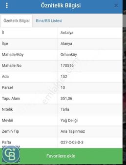 Antalya Alanya Da Satılık Tarla