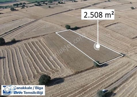 Çanakkale Biga Güleçköy 2.508m2 Fırsat Konumda Satılık Tarla