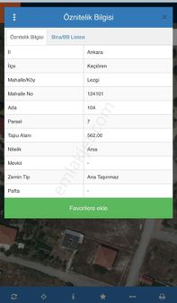 Keçiören Lezgi'de 562 M² Satılık Arsa