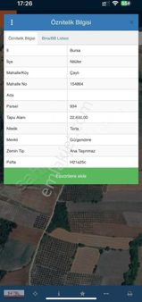 Setelden Nilüfer Çaylıda 4520m2 Arazi