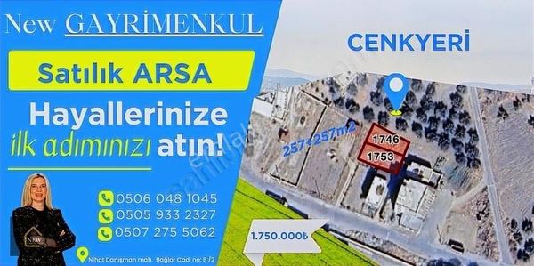 New Gyo' Dan Cenkyeri Satılık Arsa Konut İmarlı 2 Adet