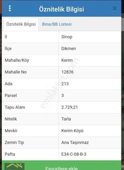 Sinop Dikmen Kerim Köyünde 2730 M2 Denize 300 M. Mesafede Deniz Manzaralı İmarlı Arsa