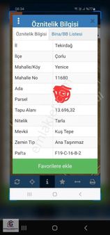 Corlu Turkgucunde Satılık Tarla