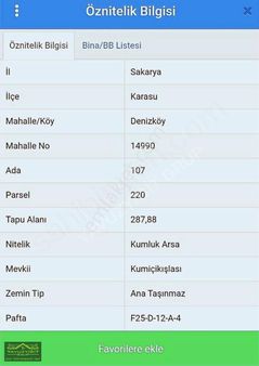 Denize Yakın Arsa 288 M2