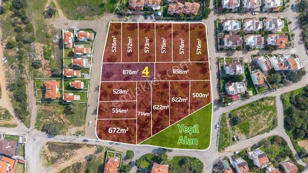Datça Burgazda Satılık Deniz Manzaralı Konut İmarlı 876m²arsa