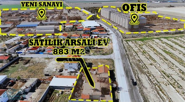 Karapınar Emlak'tan Adalet Mah Satılık 883 M2 Arsa Ve Ev