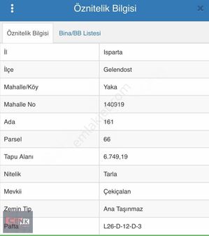 Gelendost Yaka Satılık Ges Yada Rüzgar Türübinine Uygun Arazi